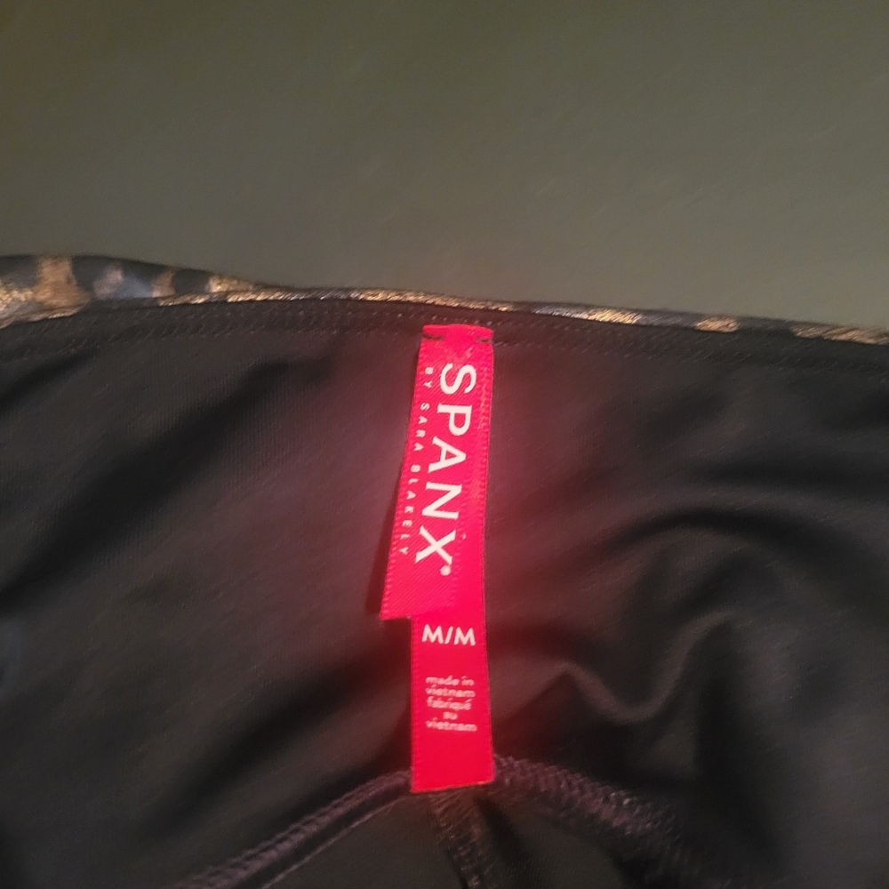 Spanx leopard leggins shiny